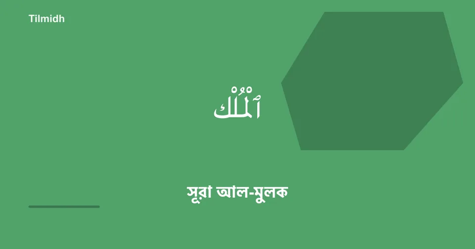 Al-Mulk — Tilmidh recitation