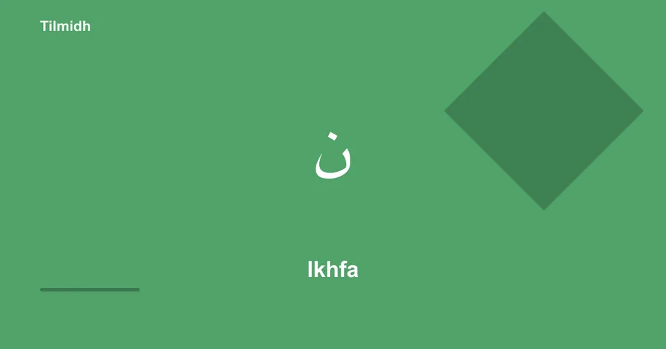 Ikhfa — les 15 lettres et des exemples | Tilmidh تلميذ